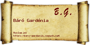Báró Gardénia névjegykártya