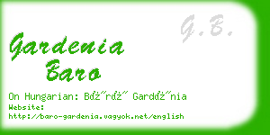 gardenia baro business card